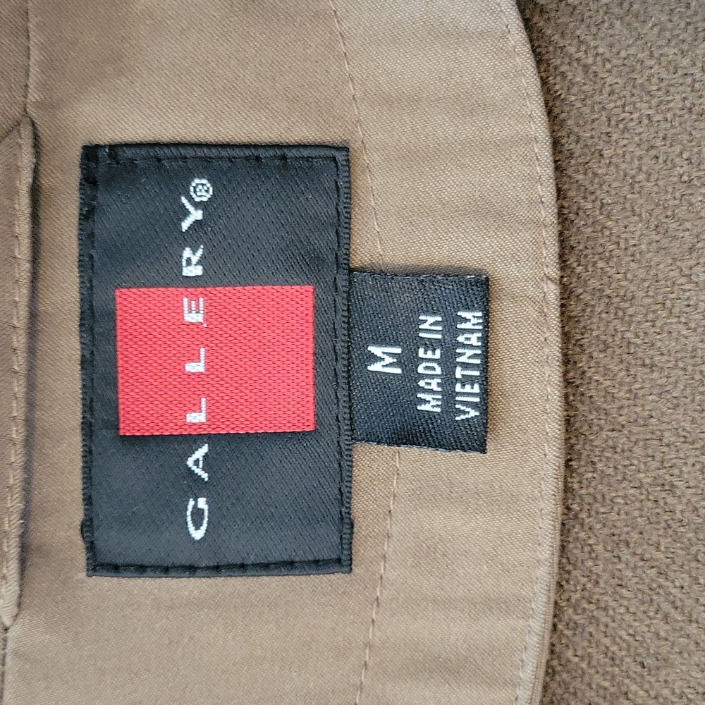 Gallery Taupe Microsuede Removable Lining With Hood Coat/Jacket, Size S - Picture 8 of 14